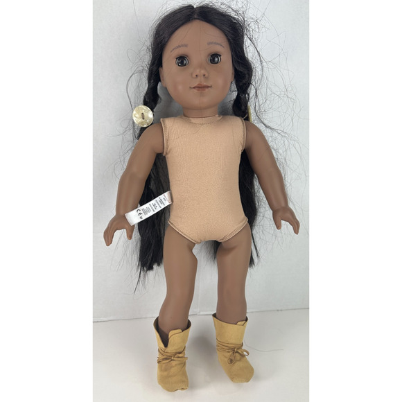 American Girl Kaya Doll Brown Eyes Brown Straight Hair 18" Medium Native 2017 - Picture 6 of 13